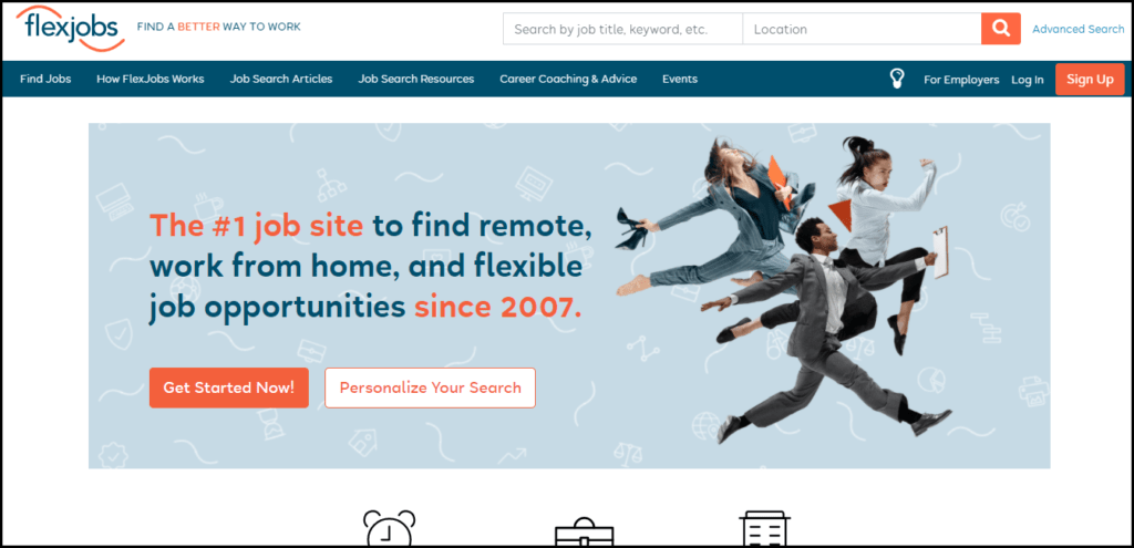 FlexJobs Homepage