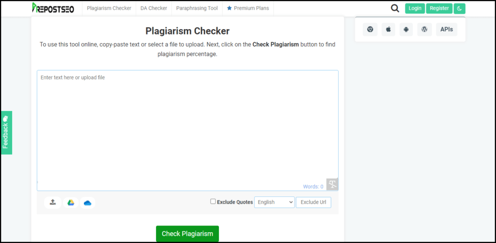 Prepostseo Plagiarism Checker