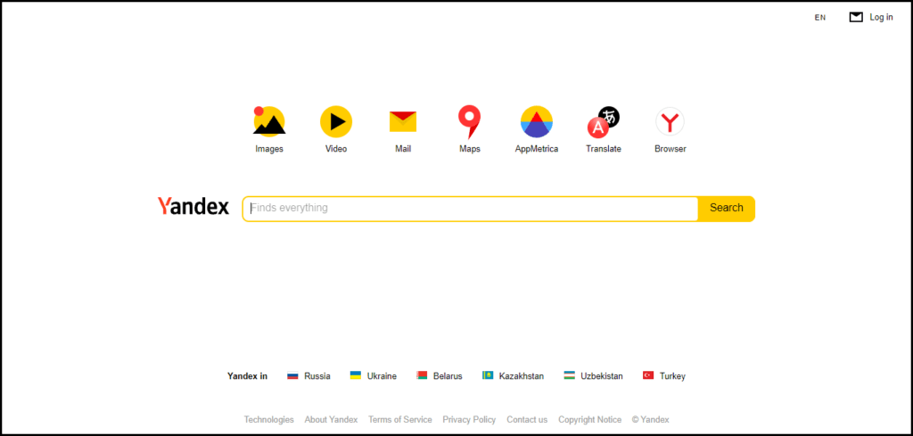 Yandex Search Engine