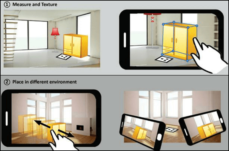 A marker based mobile-based AR furnishing app