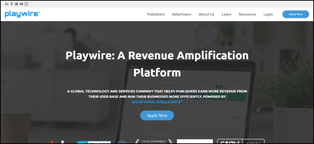 (Playwire Homepage)