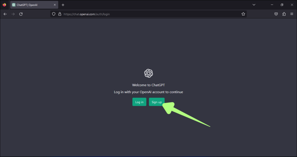 Creating an Account on ChatGPT [Step 1]