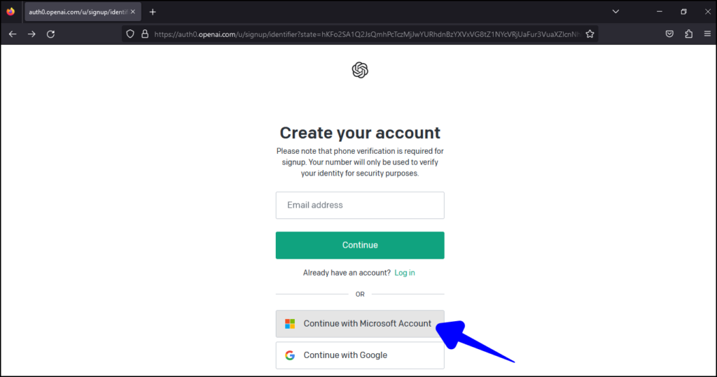 Creating an Account on ChatGPT [Step 2]