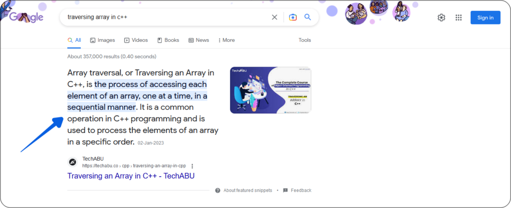 Featured snippets