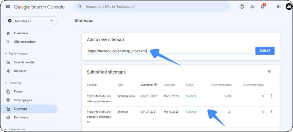 XML Sitemap on Google Search Console